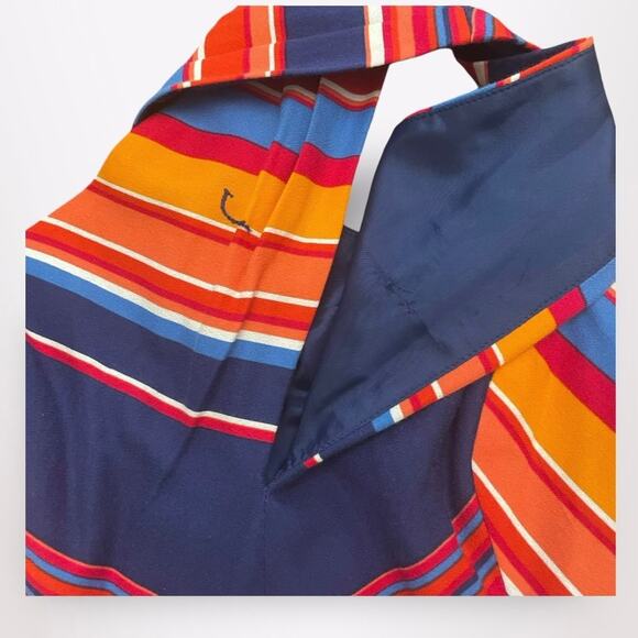 Shoshanna Striped Silk Blend Knee Length Dress Size 4 Multicolor Party Colorful - Picture 8 of 10